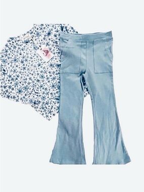 🆕- Jessica Simpson Kids-2Pc Floral Flared Leg Legging Set. Size: 4
